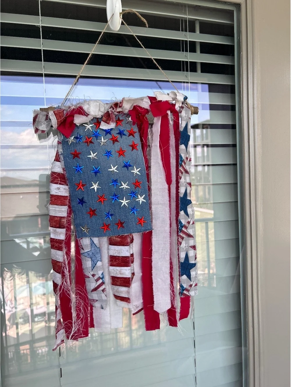 Handcrafted Patriotic American Flag Wall Hanging Decoration